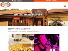 Tablet Screenshot of beerwahhotel.com.au